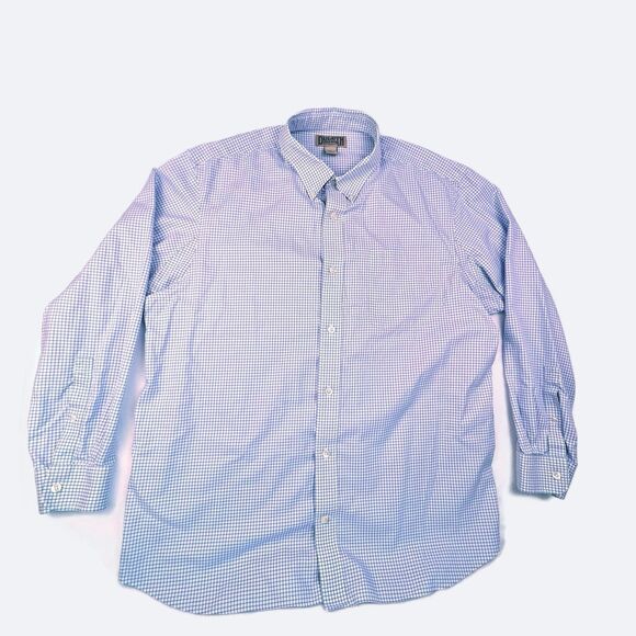 Duluth Trading Button-Down Shirt Men XL Blue Check Casual Cotton Long Sleeve - Picture 2 of 9